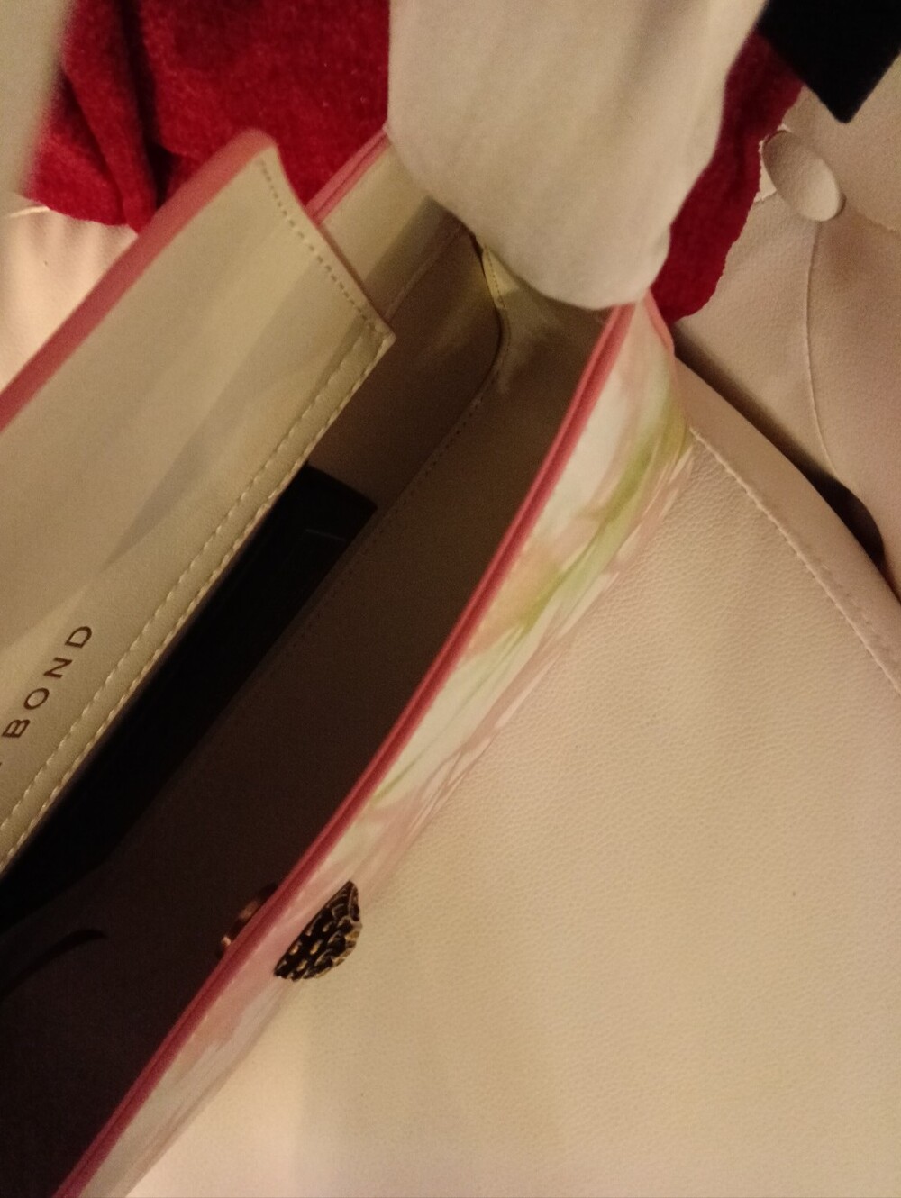 KURT GEIGER LONDON BOND Pastel Pink & Green Tie-Dye Mini Tote - Picture 9 of 9